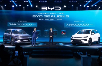BYD Sealion 5 chính thức công bố giá bán: Hai phiên bản, khởi điểm 739 triệu đồng, ưu đãi 80 triệu đồng
